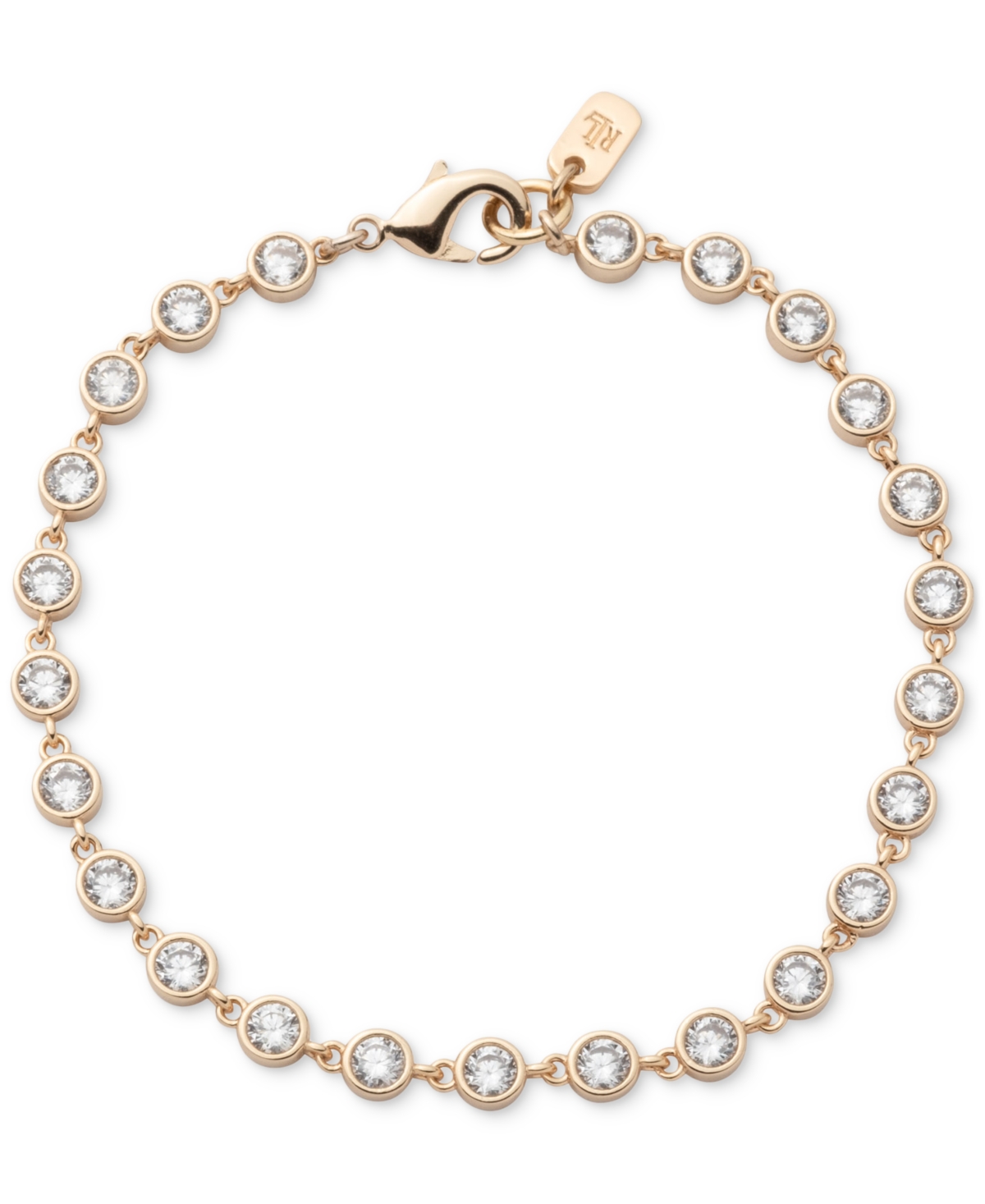 Ralph Lauren Cubic Zirconia Tennis Flex Bracelet In Neutral