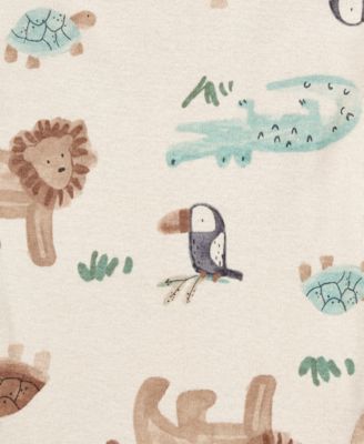 Baby Boy or Baby Girl Safari Short-Sleeve Bodysuits, 5 Pack