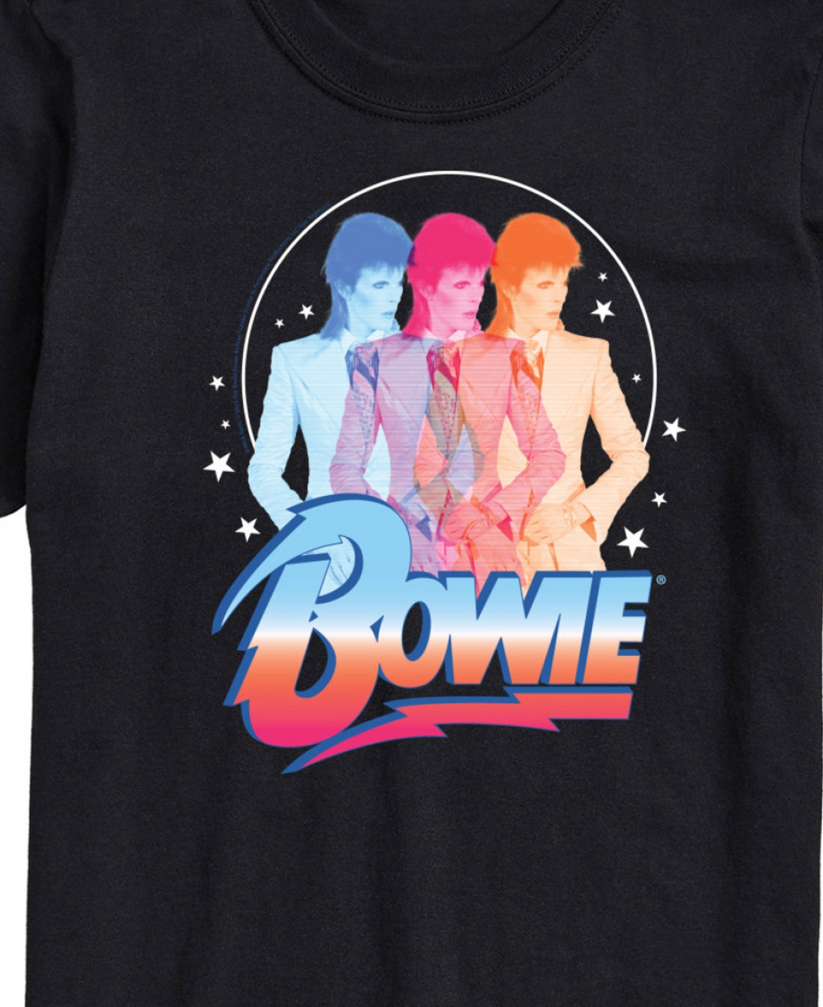 Airwaves Men's David Bowie Short Sleeve T-shirt In Black