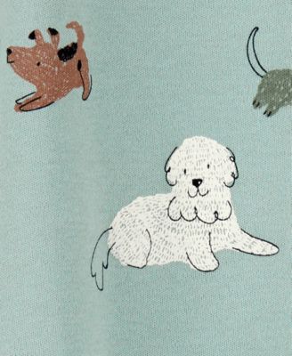 Baby Boys Cotton Dog-Print Sleep & Play 