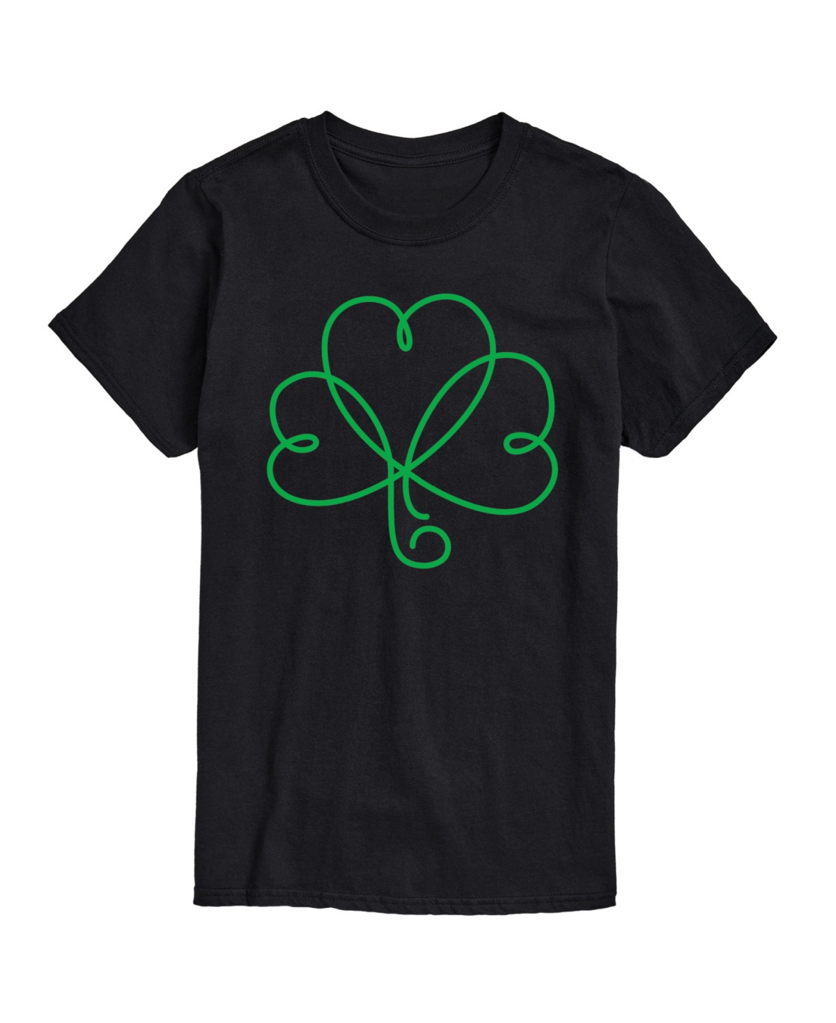 Airwaves Men's St Patrick's Day Clover Short Sleeve T-shirt In Black