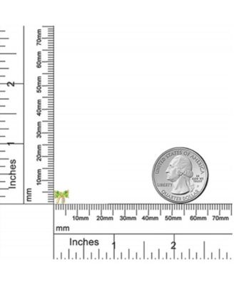 14K Real Gold Small Bow 1 Piece Stud Earring with CZ Delicate Minimalist Cartilage Piercing Screw Back