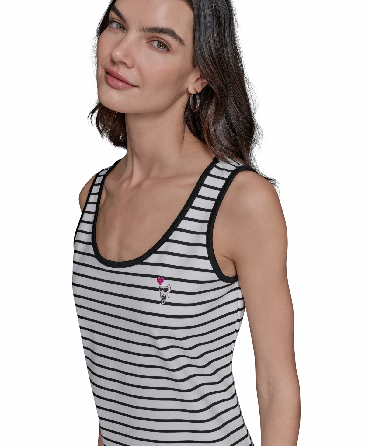 Shop Karl Lagerfeld Women's Striped Midi Dress
