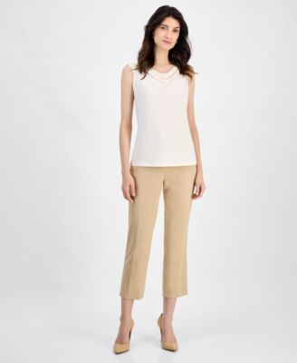 売れ筋商品|||カスパー カットソー トップス レディース Women's Cap-Sleeve Cowlneck Blouse Valencia Cap Sleeve Cowl Neck Top