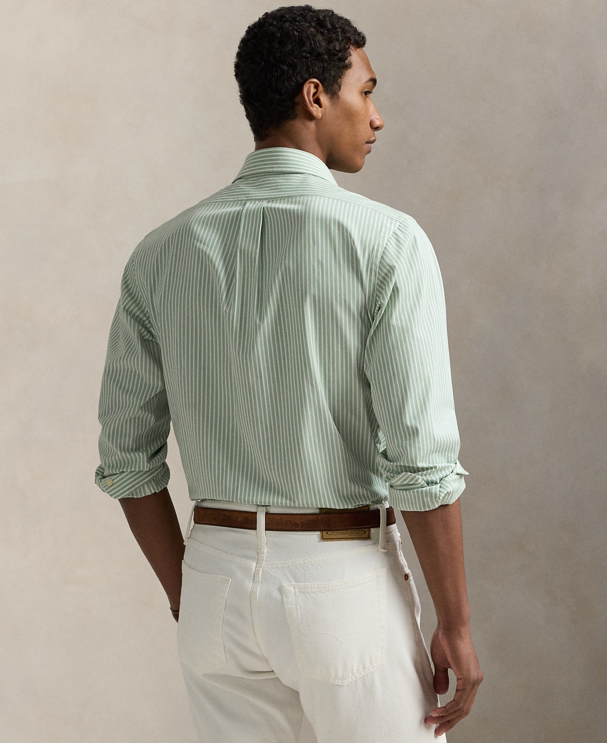 Polo Ralph Lauren Men's Classic-fit Stretch Poplin Shirt In Green