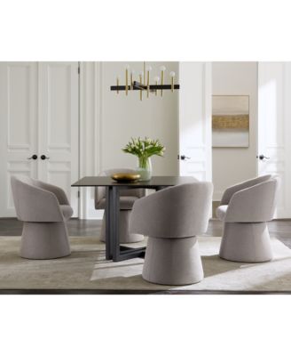 Emila 5-Pc. Fabric Square Table and Korder Chairs Dining Set, Created for Macy's