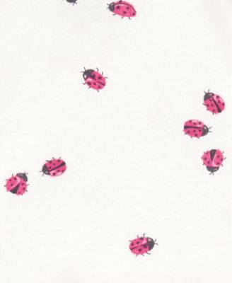 Baby Girls Ladybug Little Character Cotton Bodysuits & Pants, 3 Piece Set	