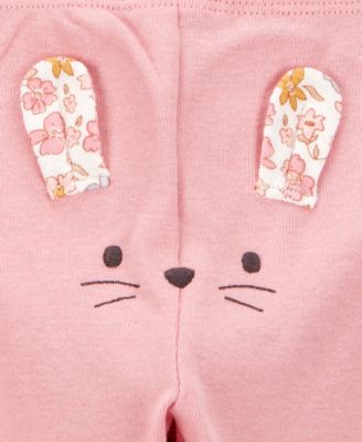 Baby Girls 3-Pc. Cotton Floral Mouse Little Character Set