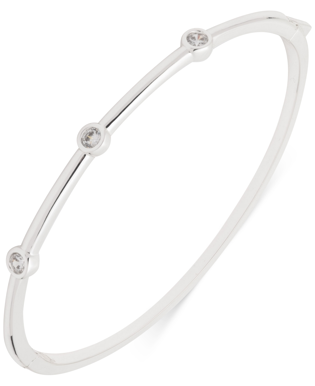 Ralph Lauren Cubic Zirconia Scatter Hinge Bangle Bracelet In White