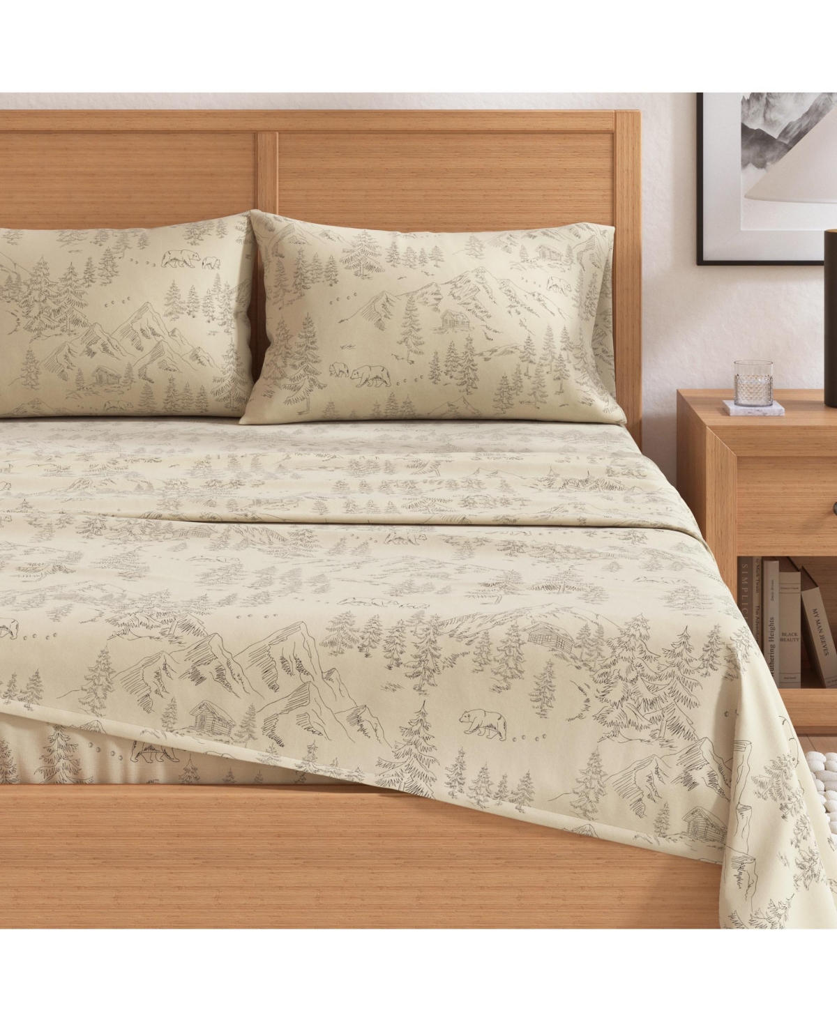 Linery & Co. Ultra-Soft Turkish Cotton Flannel Lodge Print Sheet Set