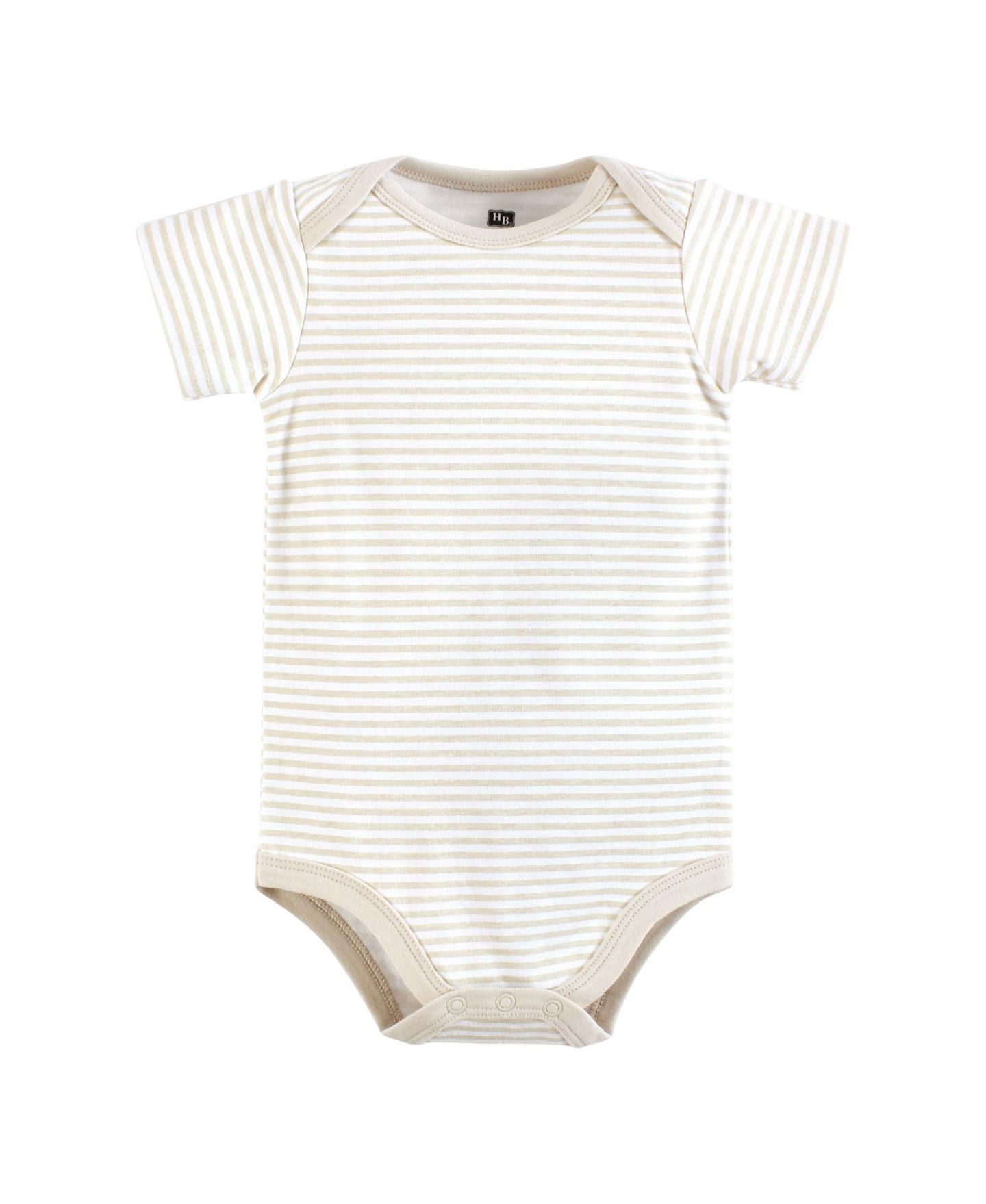Комбинезоны Hudson Baby Triple Pack of Essential Cotton One-Piece Rompers для мальчиков-малышей, цвет: Бежевый тёмно-синий — фото 3