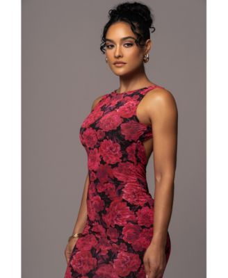 Women's Floral Front And Center Maxi Dress