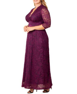 Women's Plus Size Maria Lace Evening Gown