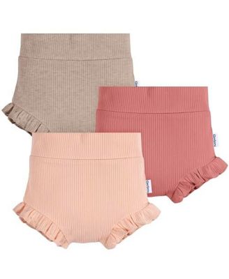 Baby Girls Bubble Shorts, 3-Pack