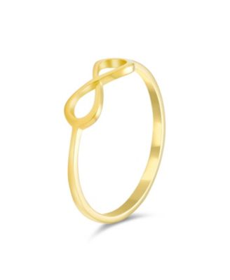 Minimalist Simple Midi Knuckle Finger Stackable Love Knot Infinity Ring Thin Band Plated Sterling