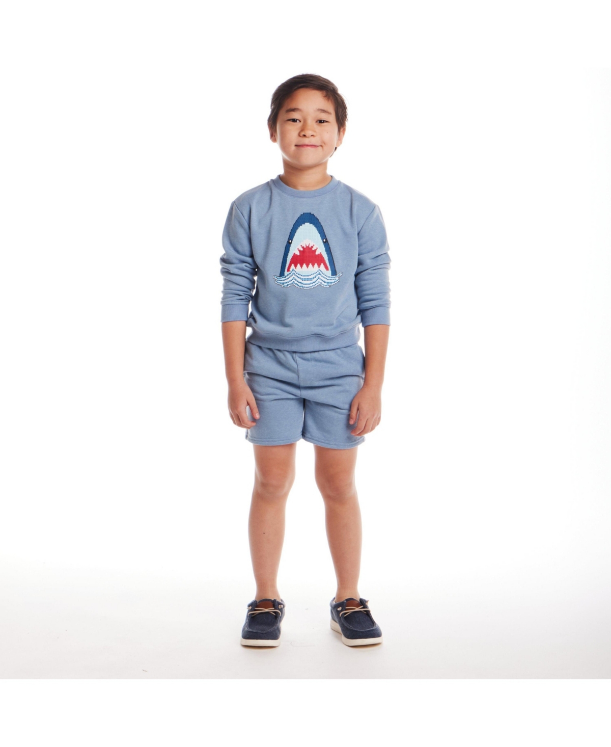 Andy & Evan Toddler Boys Toddler/Child Ls Crew Short Sweat Set