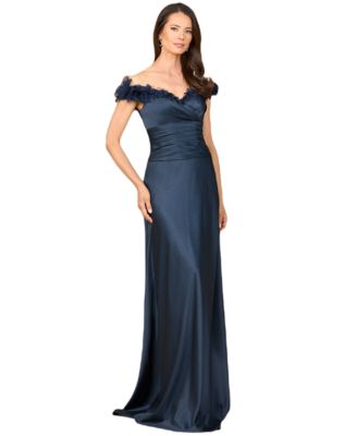 Women's Off Shoulder Satin Gown