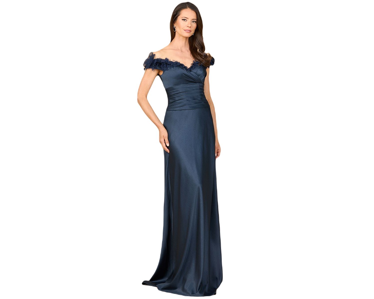 Women's Off Shoulder Satin Gown