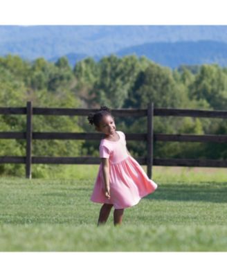 Toddler Girls Pink Lemonade Short Sleeve Twirl Dress