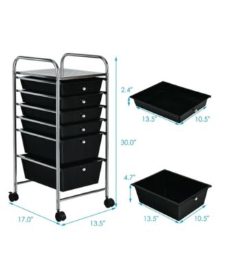 6 Drawers Rolling Storage Cart Organizer