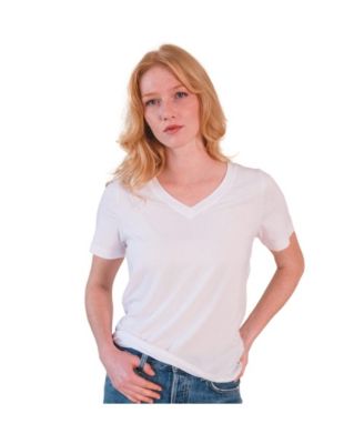 Women's Louise Cotton + Tencel V-neck Tee