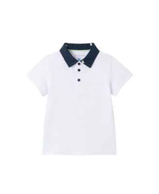 Toddler Boys Toddler/Child White Polo & Seersucker Limes Short Set