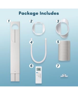 13000 BTU, Portable Air Conditioner for rooms up to 600 Sq. Ft with cooling, dehumidifier & fan modes, includes remote control