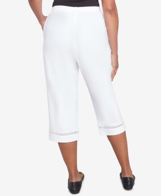 Rise & Shine Lace Dotted Trim Capri