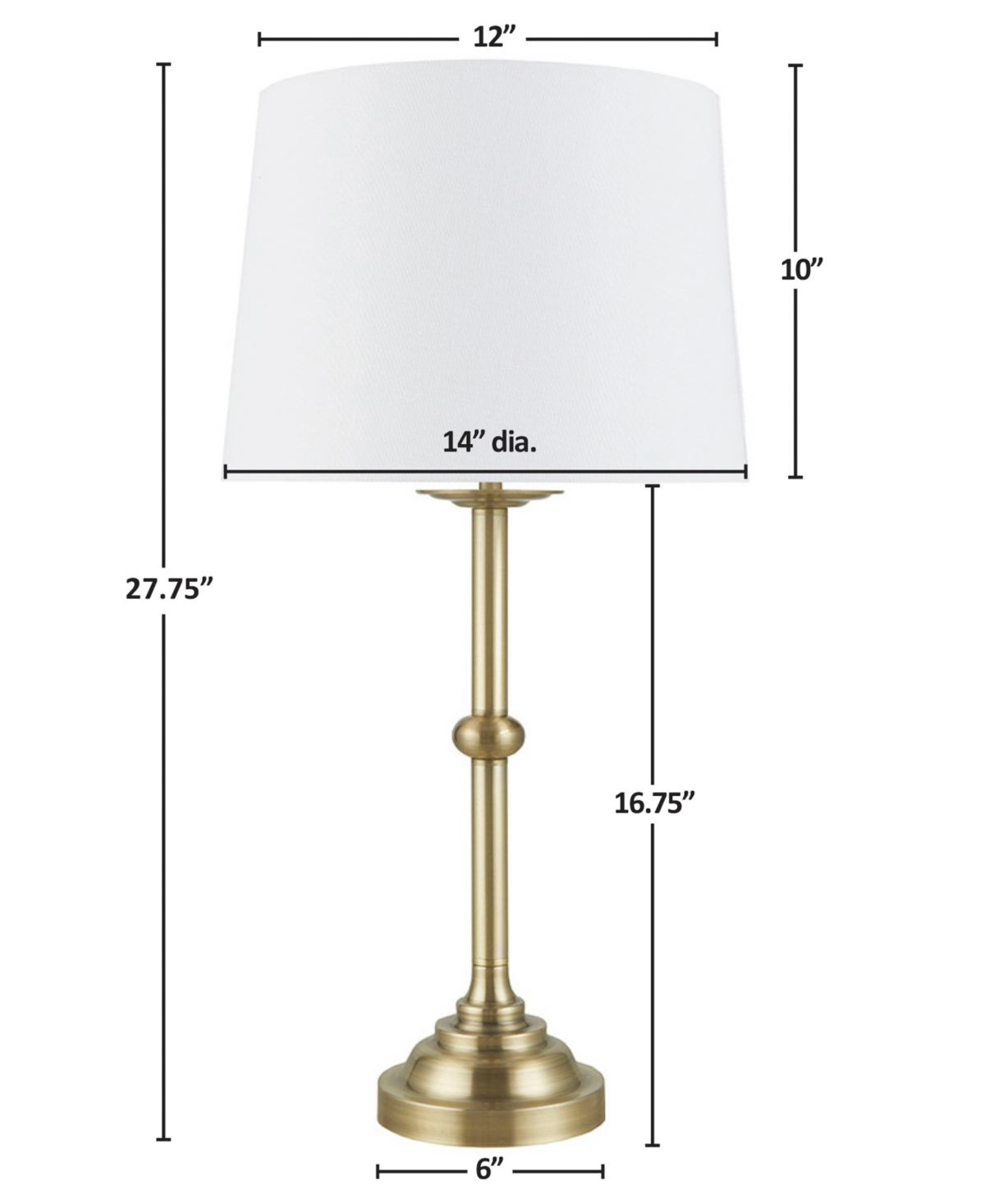Hampton Hill 28" Aelorian Iron Table Lamp In Antique Brass