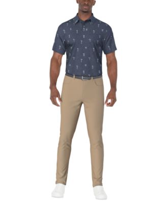 Men's Drink-Print Short-Sleeve Polo Shirt