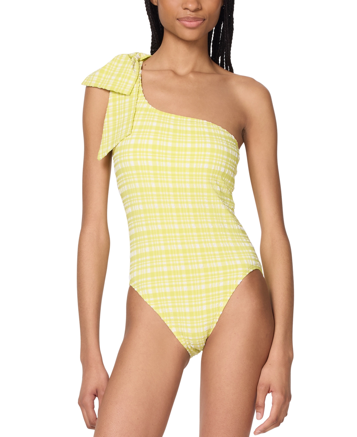 Kate Spade New York Women's One-shoulder One-piece Swimsuit In Yellow