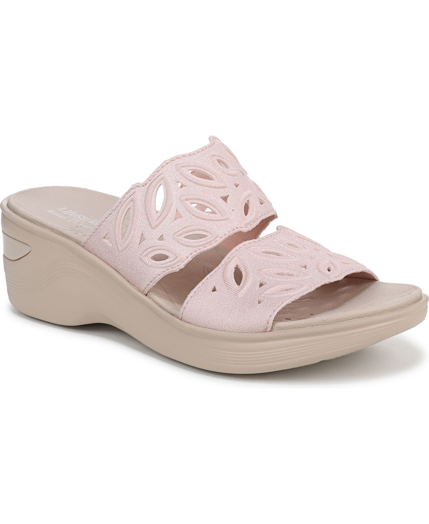 Женские сандалии LifeStride Delight Washable Slide Wedge, цвет: Персиковый — фото 1