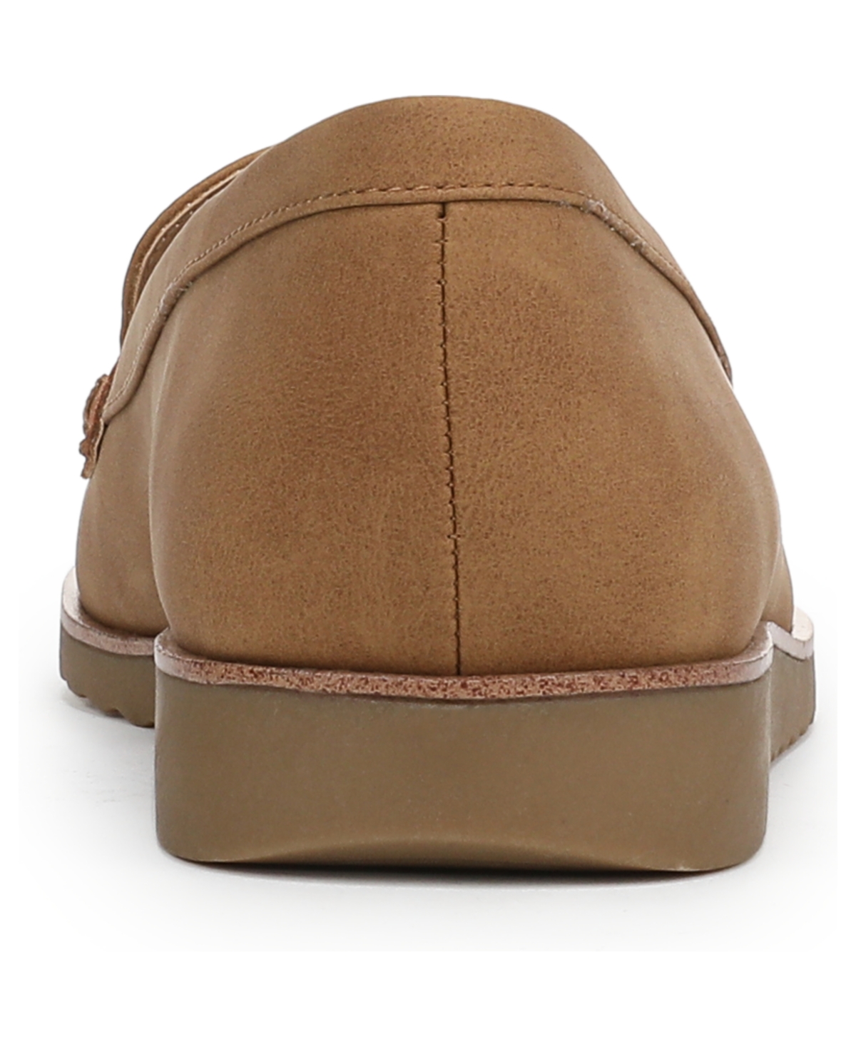 Shop Lifestride Women's Zoey Almond Toe Lug Sole Loafers In Tan Faux Nubuck