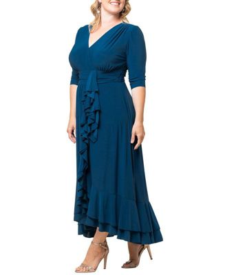 Plus Size Veronica Ruffled Evening Gown