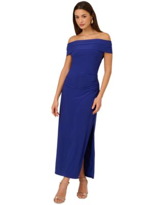 by Adrianna Papell Women's Matte Jersey Off-The-Shoulder Maxi Dress