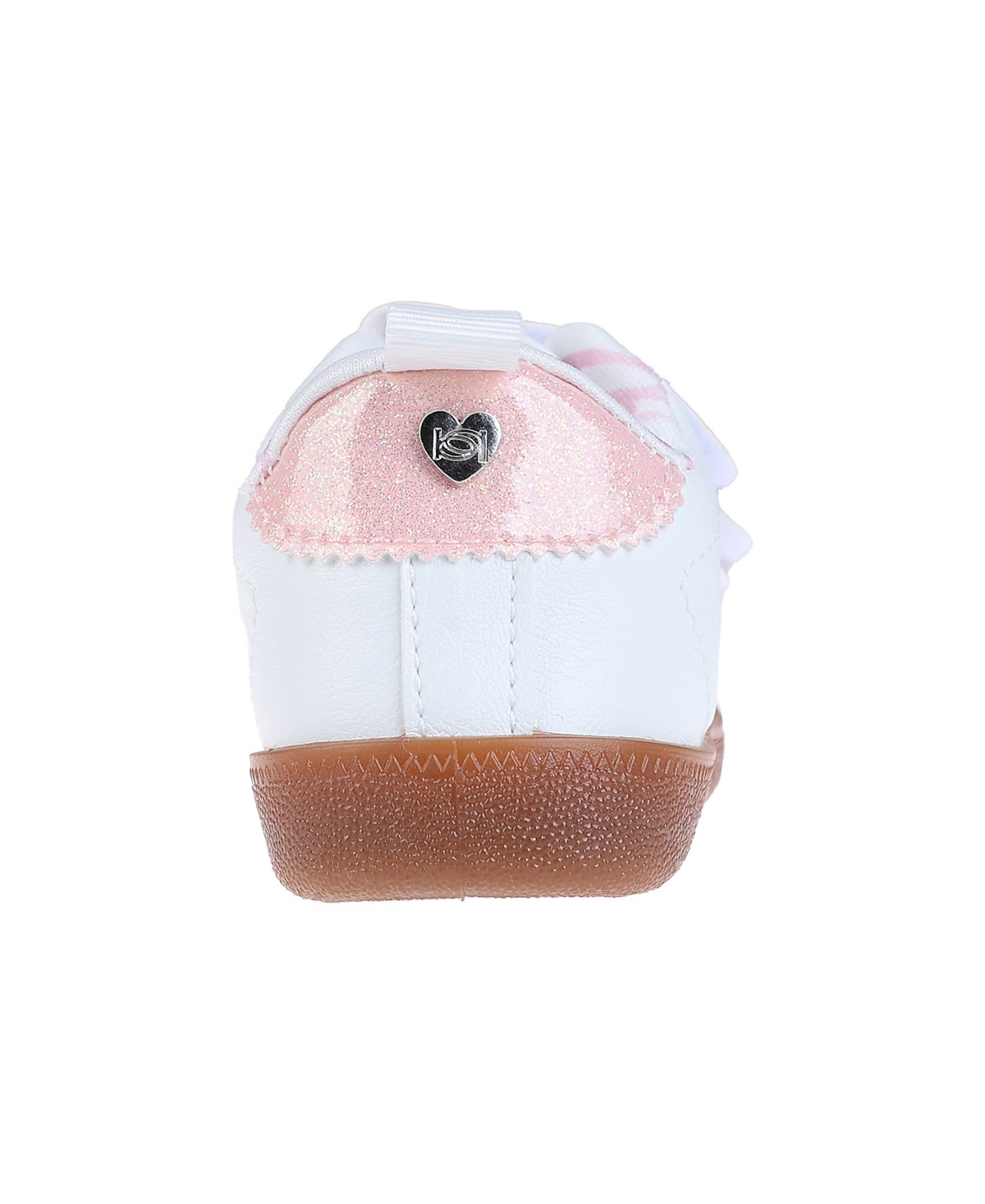 Bebe Toddler Girls Adhesive Straps And Printed Lining Sneakers In Blush