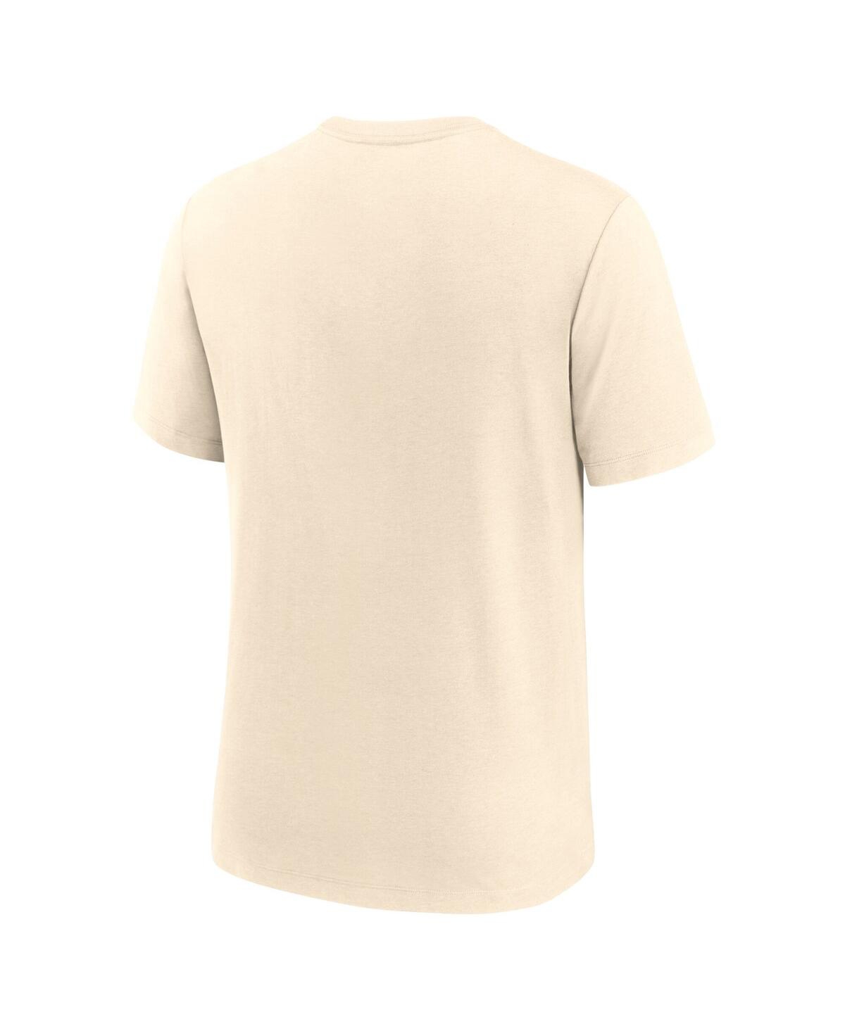 Nike Men's Cream Kentucky Wildcats Natural Arch Logo Tri-blend T-shirt In Cream