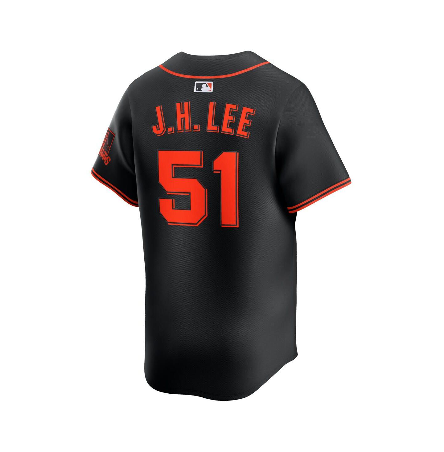 Мужской топ Nike Jung Hoo Lee Black San Francisco Giants Alternate Limited Player Jersey — фото 2