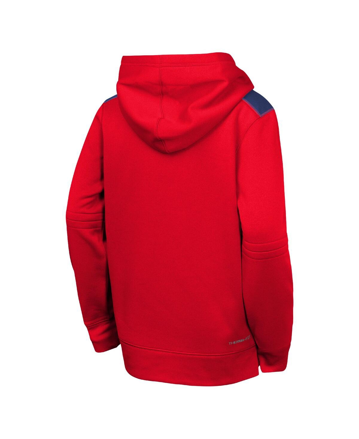Nike Big Boys And Girls Red Philadelphia Phillies Authentic Collection Performance Pullover Hoodie In Red
