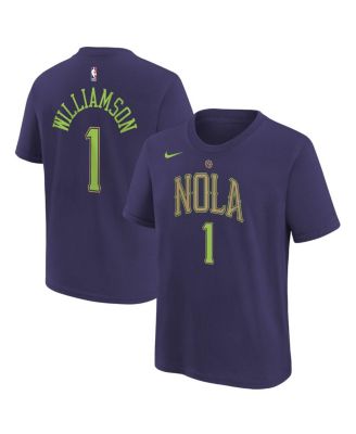 Nike - Big Boys and Girls Zion Williamson Purple New Orleans Pelicans 2024/25 City Edition Name Number T-Shirt