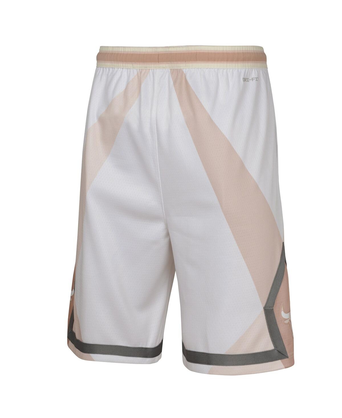 Nike Big Boys And Girls White Chicago Bulls 2024/25 City Edition Swingman Performance Shorts