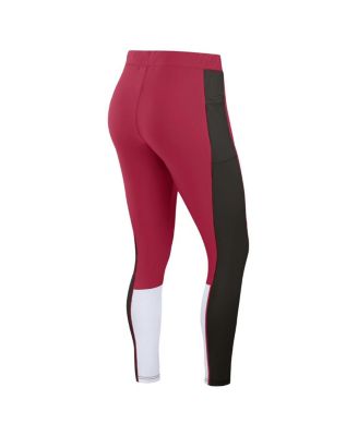 Women's Cardinal/Black Arizona Cardinals Color Block Leggings
