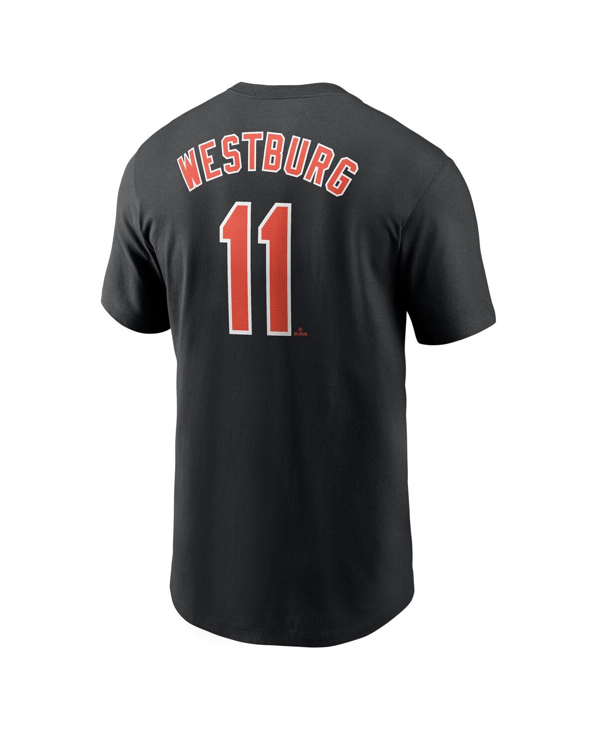 Nike Men's Jordan Westburg Black Baltimore Orioles Fuse Name Number T-shirt In Black
