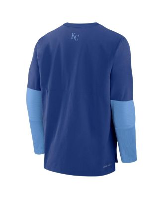 Men's Royal/Light Blue Kansas City Royals Authentic Collection Player Lightweight Performance Long Sleeve Top