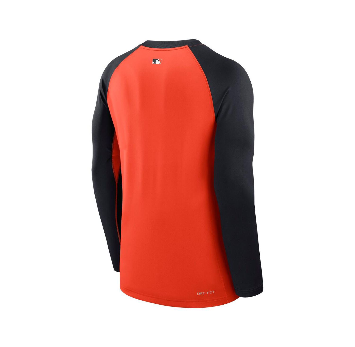 Men's Orange/Navy Detroit Tigers Authentic Collection Game Time Raglan Performance Long Sleeve T-Shirt