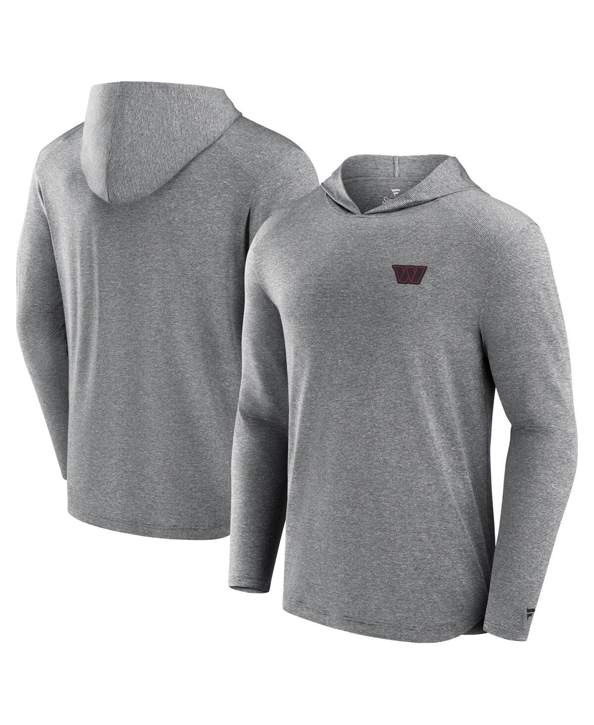 Fanatics Men's Gray Washington Commanders Elements Front Office Power Mono Long Sleeve Hoodie T-shirt In Gray