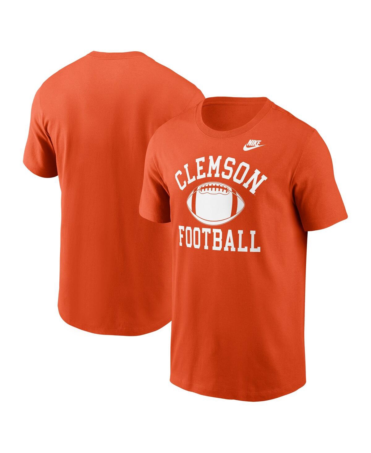 Nike Men's Orange Clemson Tigers Legacy Football Icon T-shirt In Orange