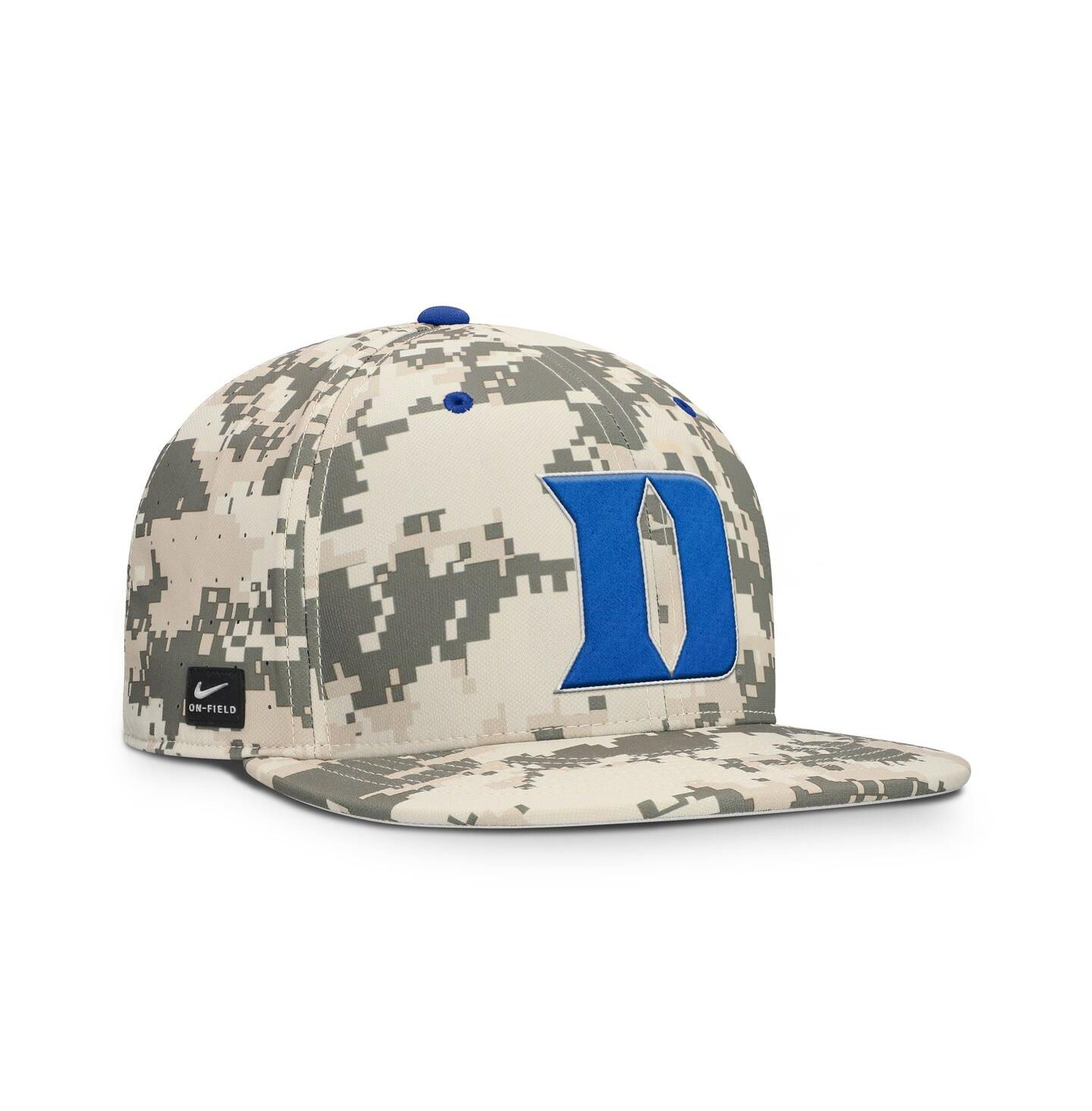 Мужская кепка Nike Digital Camo Duke Blue Devils 2025 Dugout True Performance Fitted Hat — фото 4