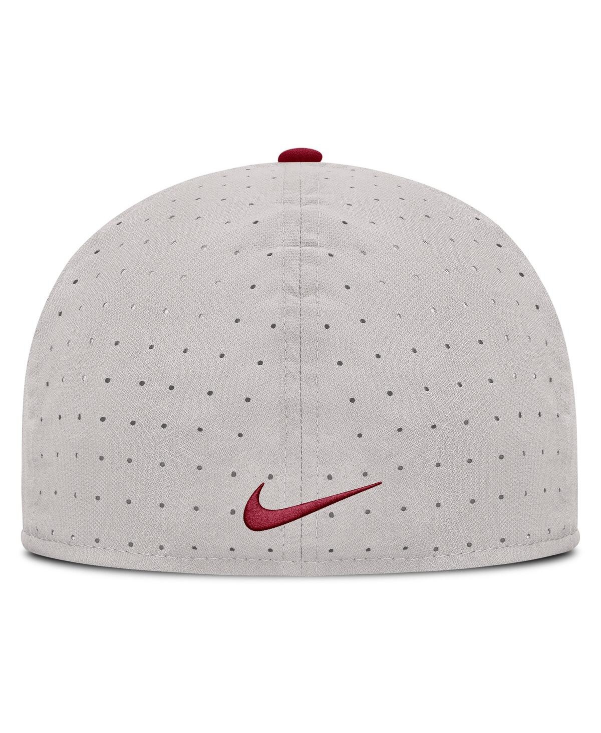 Nike Men's Gray Alabama Crimson Tide On-field Dugout True Performance Fitted Hat In Gray