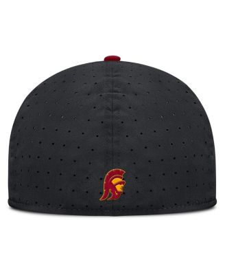 Men's Black USC Trojans On-Field Dugout True Performance Fitted Hat